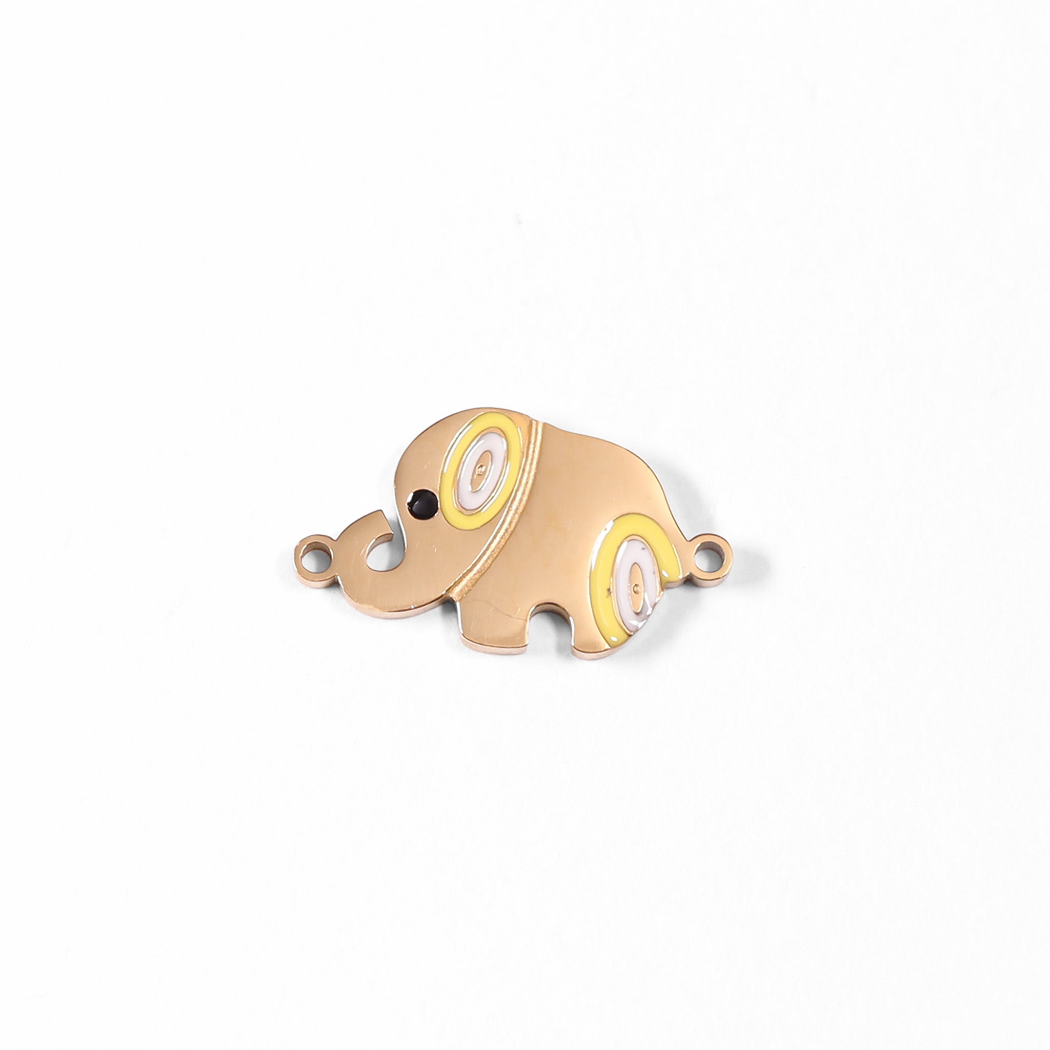 18K Gold PVD Stainless Steel Epoxy Elephant Charm / PDL0064、mySite、dreamappss