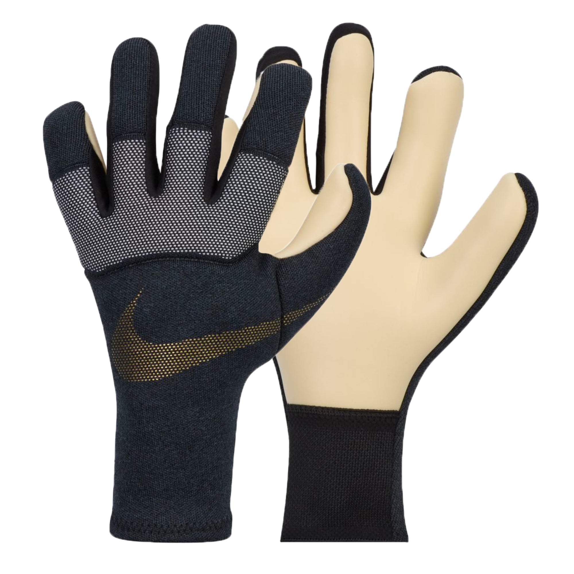 Nike Men's Dynamic Fit Goalkeeper Gloves Black/Gold/White、mySite、noshort