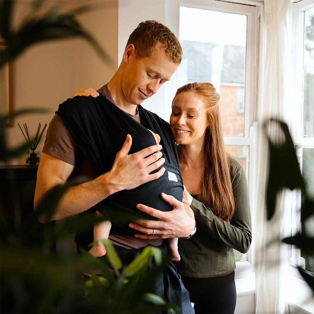  Gaia Baby Gaia Stretchy Baby Wrap Carrier - Organic Cotton - Ebony、mySite、merchandisen