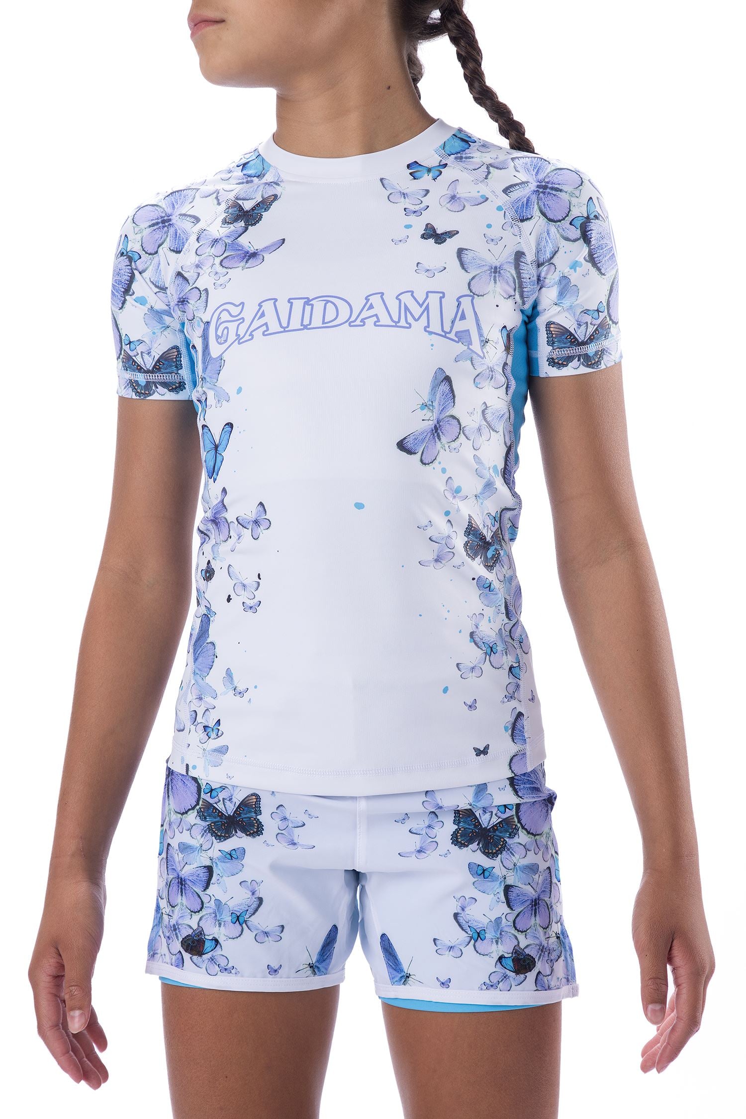 Girls' Lyzz Mitrovic Butterfly Jiu Jitsu Youth Rashguard - Short Sleeve、mySite、gigharbornorthrealestate