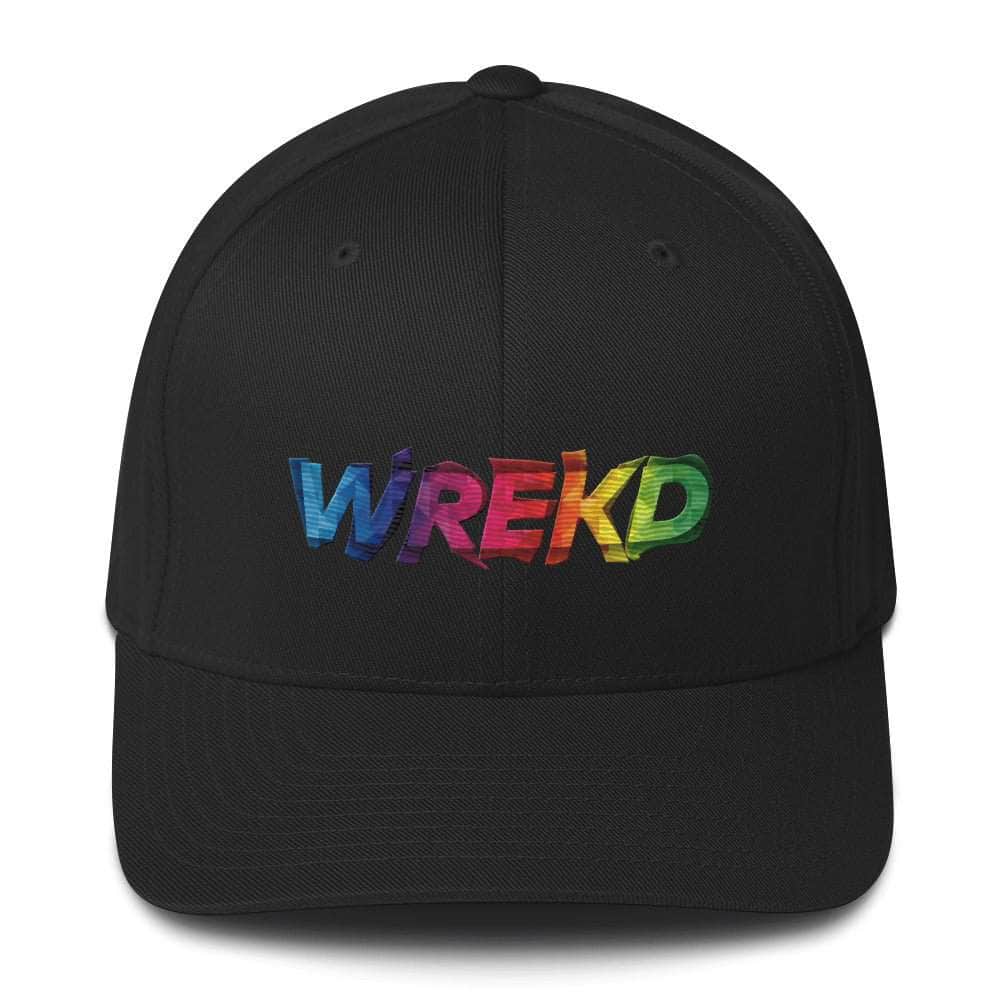  WREKD Colorful Logo Flexfit Structured Cap、mySite、merchandisen