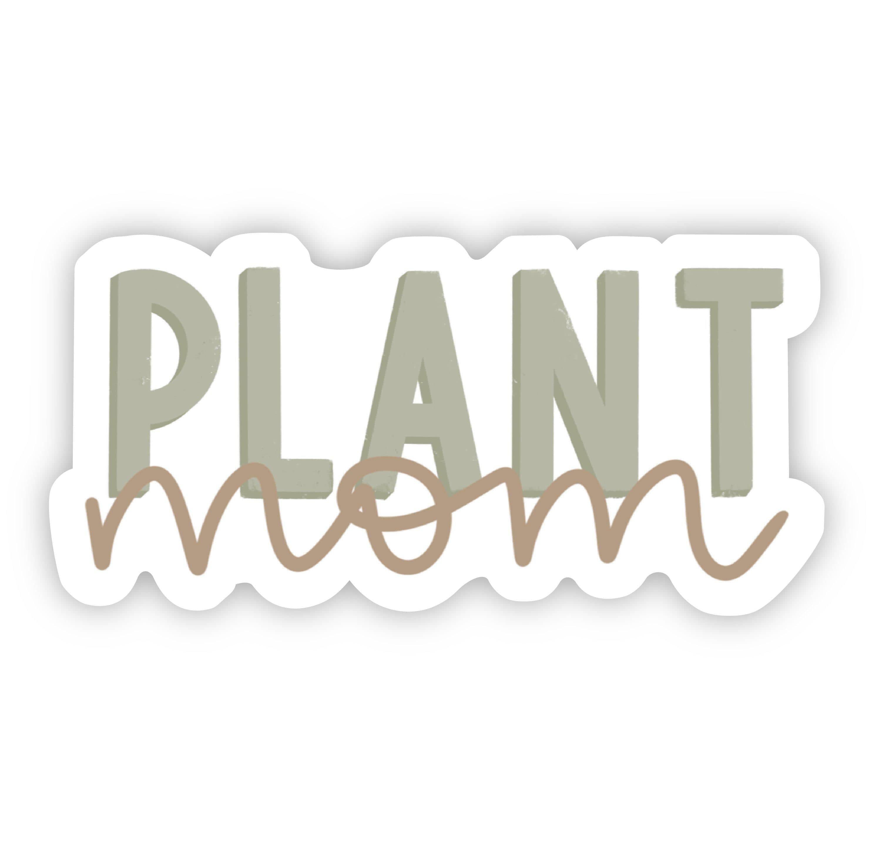  Plant Mom Green Lettering Sticker、mySite、elrpsem3k