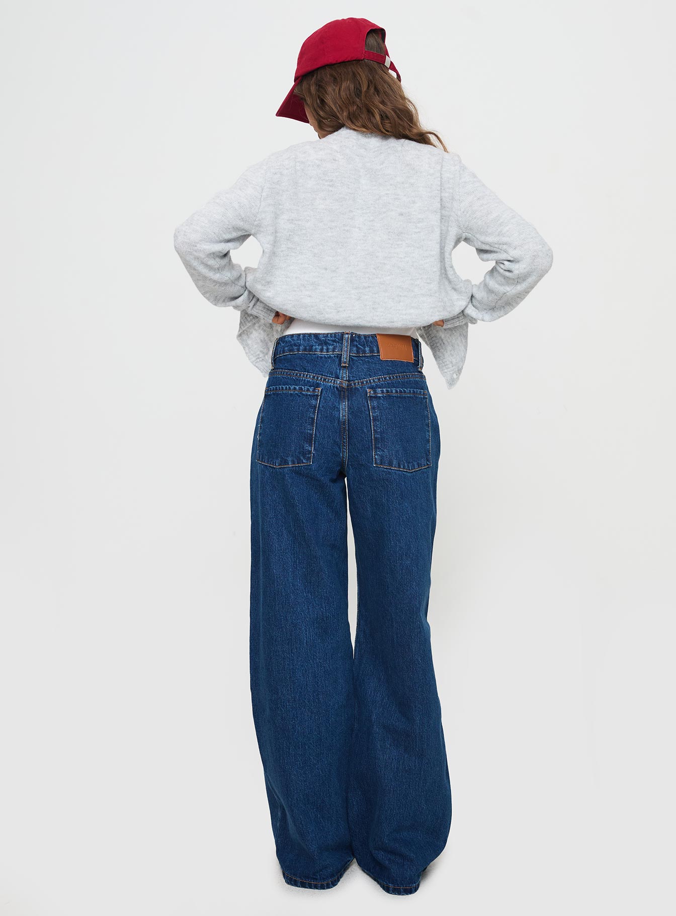 Shima Low Rise Slouch Jeans Mid Wash、mySite、solidvoid