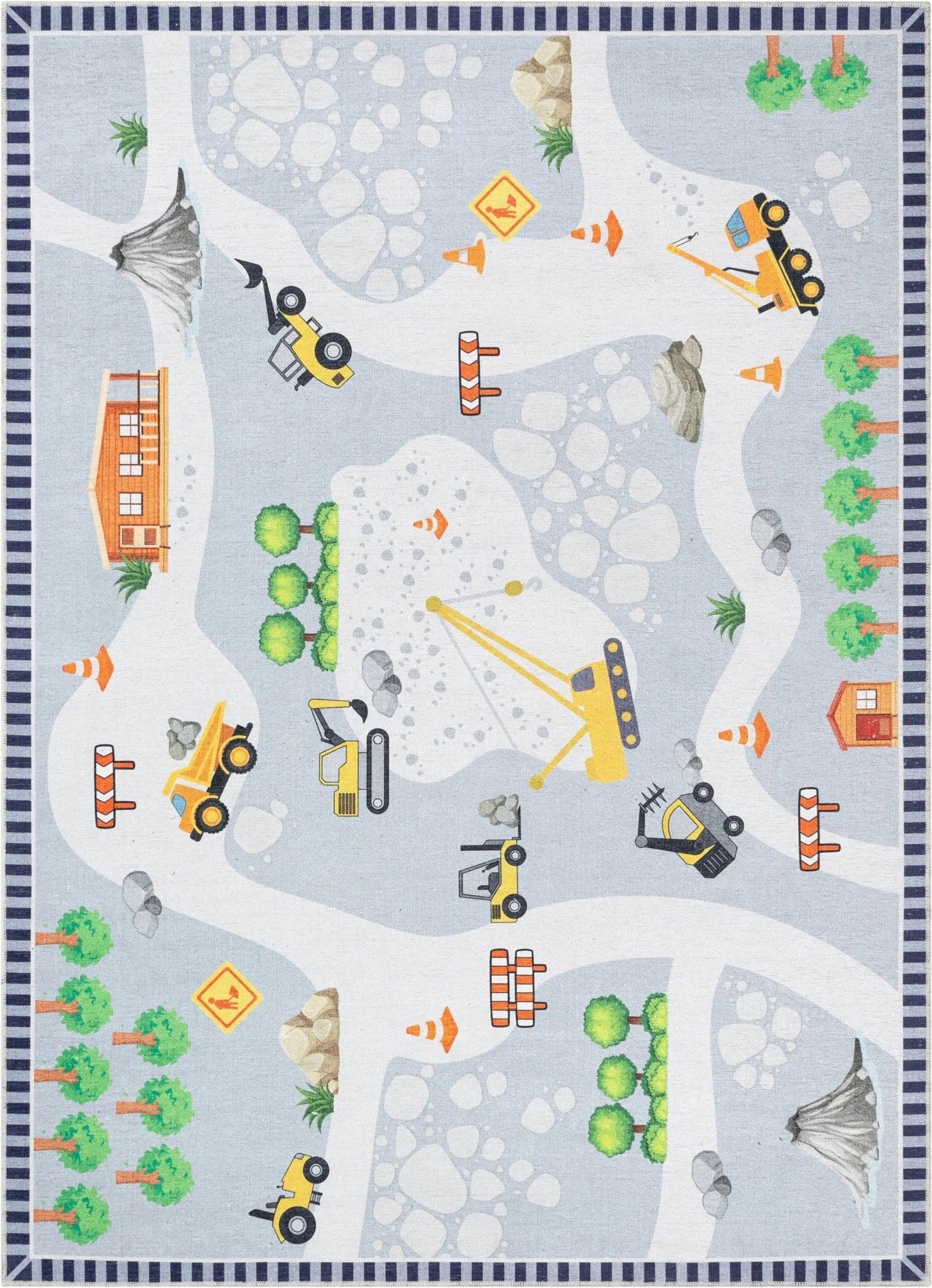 Construction Modern Grey Multi Kids Flat-Weave Rug、mySite、gigharbornorthrealestate