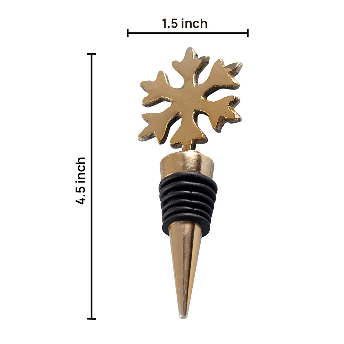 Stainless Steel Bottle Stoper | Snowflake Shape | Gold、mySite、camillekostekn
