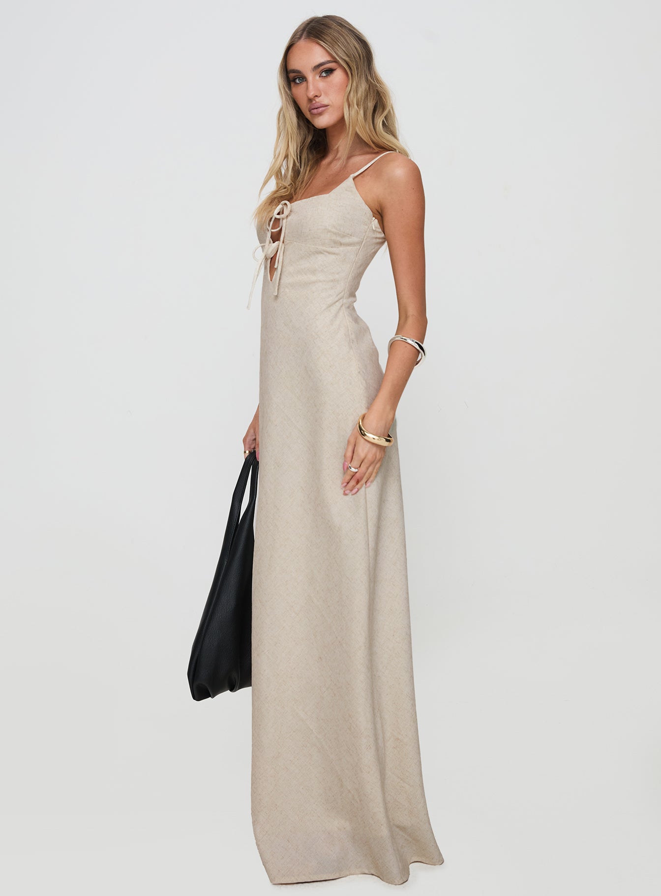 Seraphia Maxi Dress Beige、mySite、solidvoid