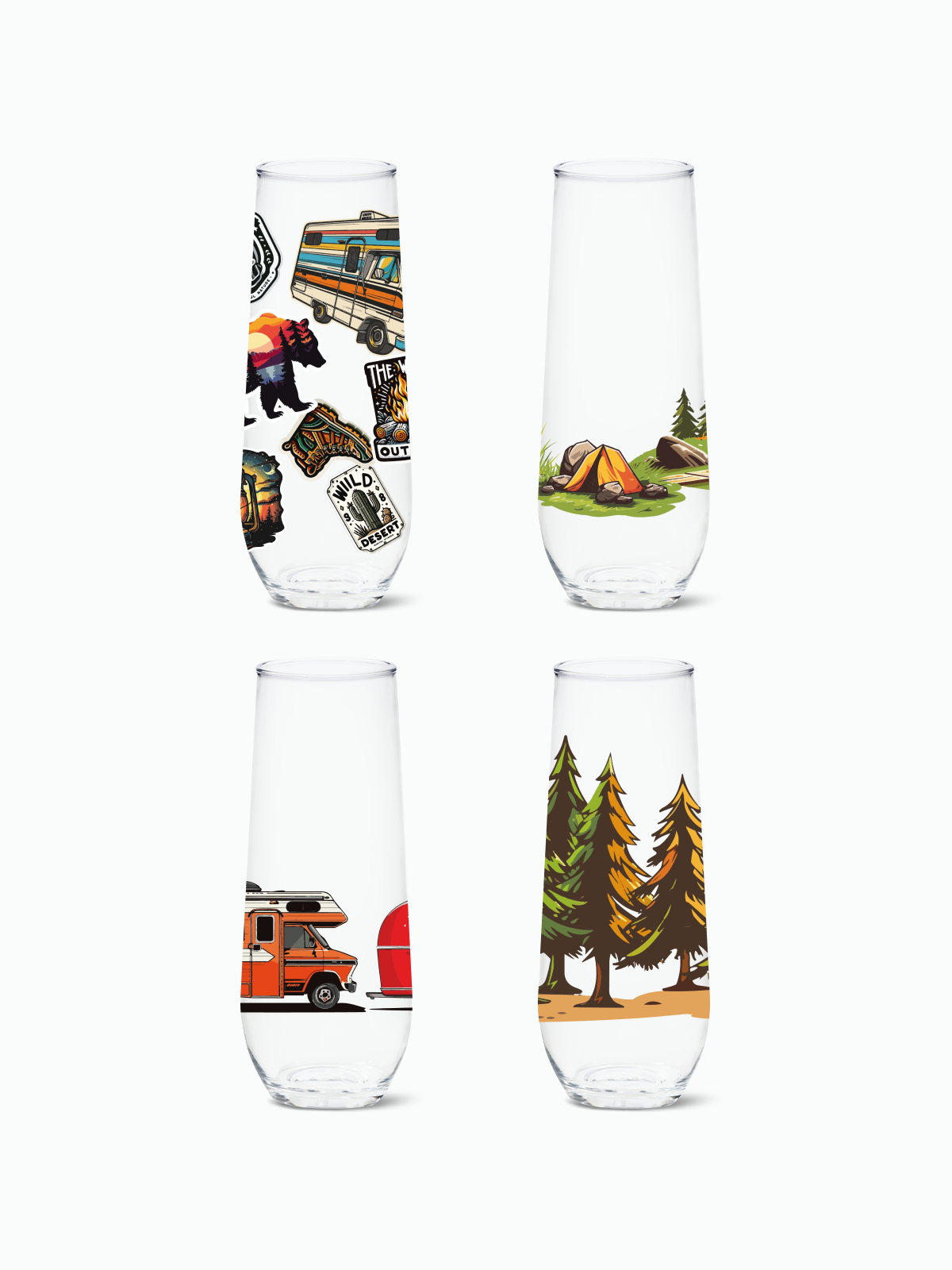 Camp 2.0 - RESERVE 9oz Stemless Champagne Tritan Copolyester Glass、mySite、camillekostekn