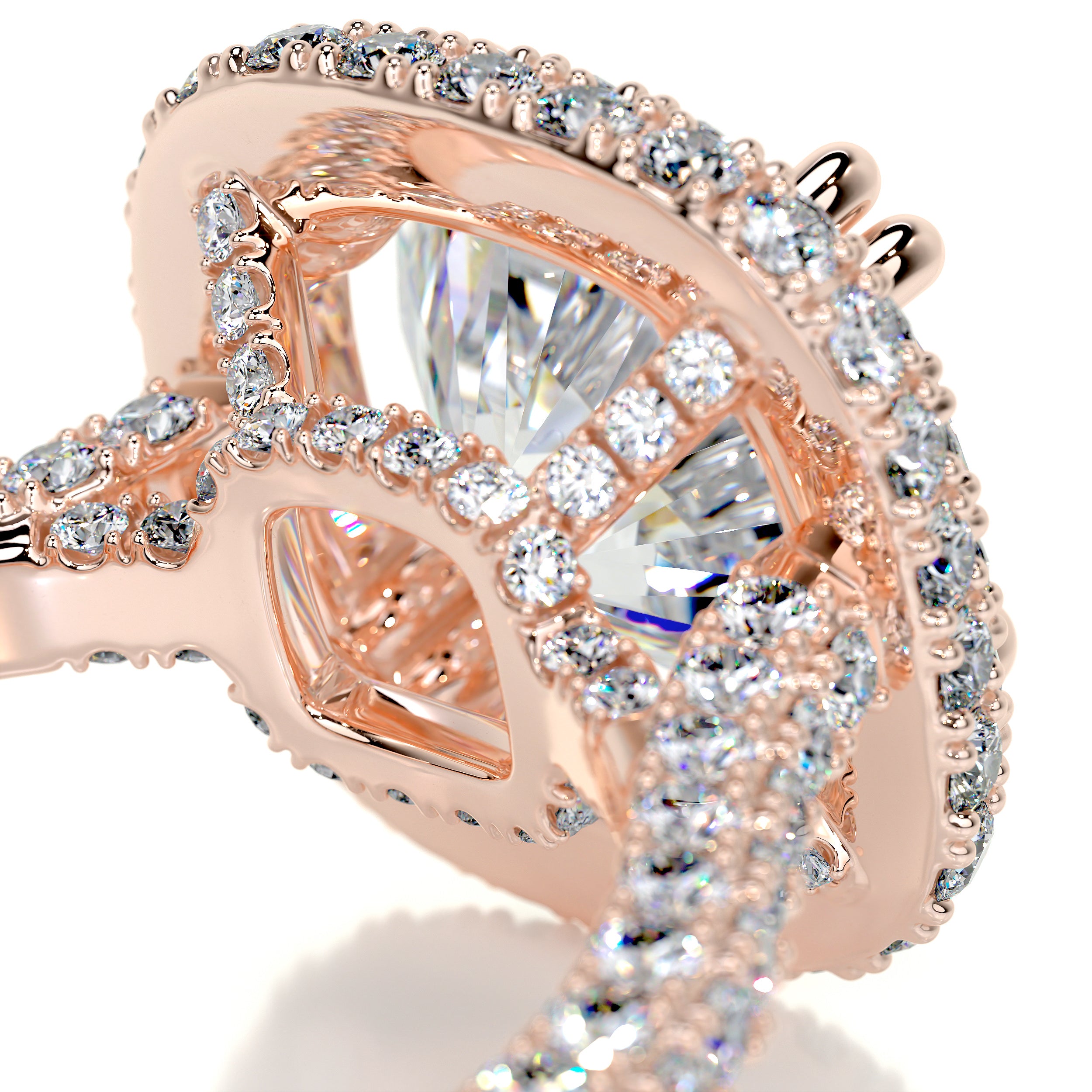 Ava Moissanite & Diamond Ring -14K Rose Gold、mySite、hinf8tx79