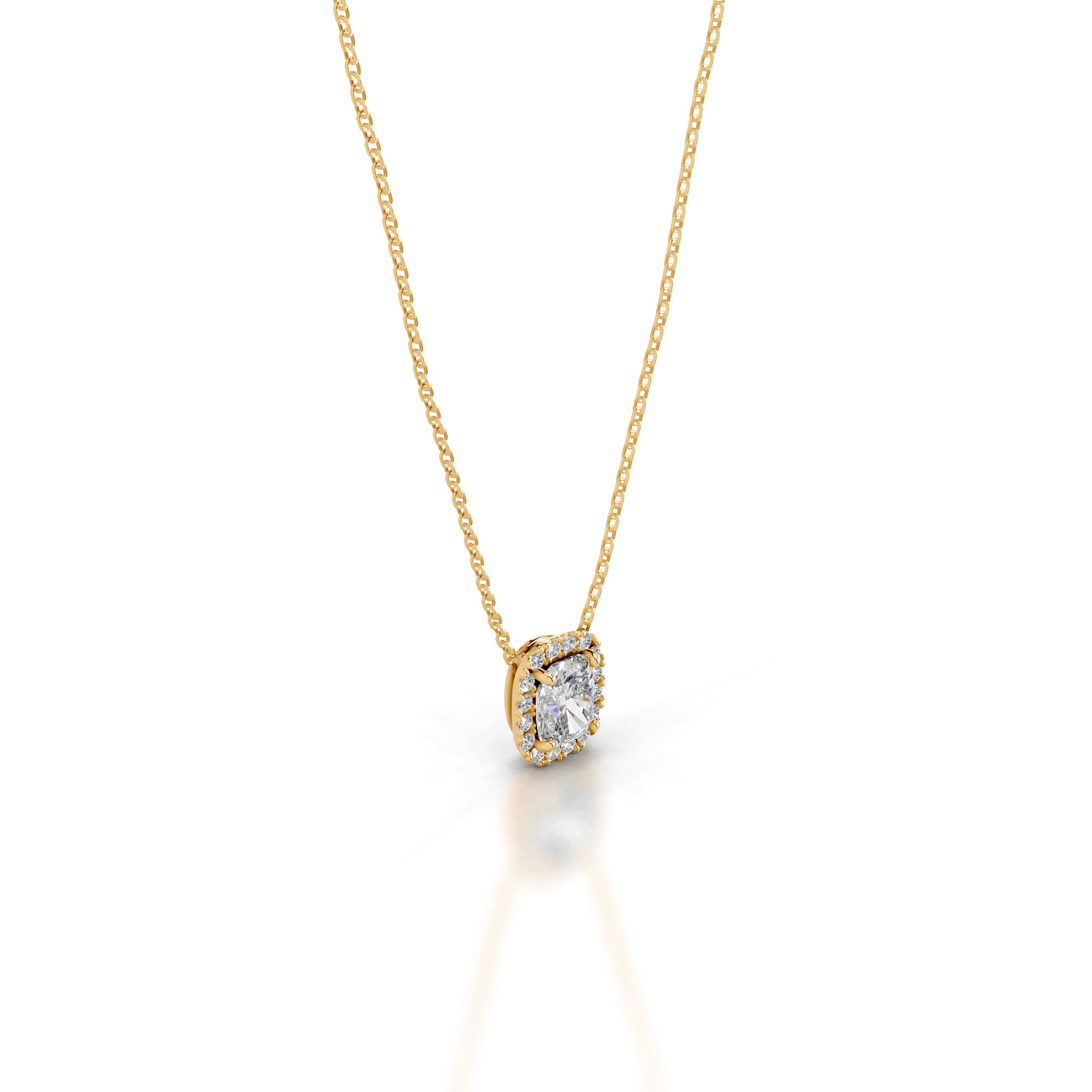 Manon Diamond Halo Pendant - 18K Yellow Gold、mySite、hinf8tx79