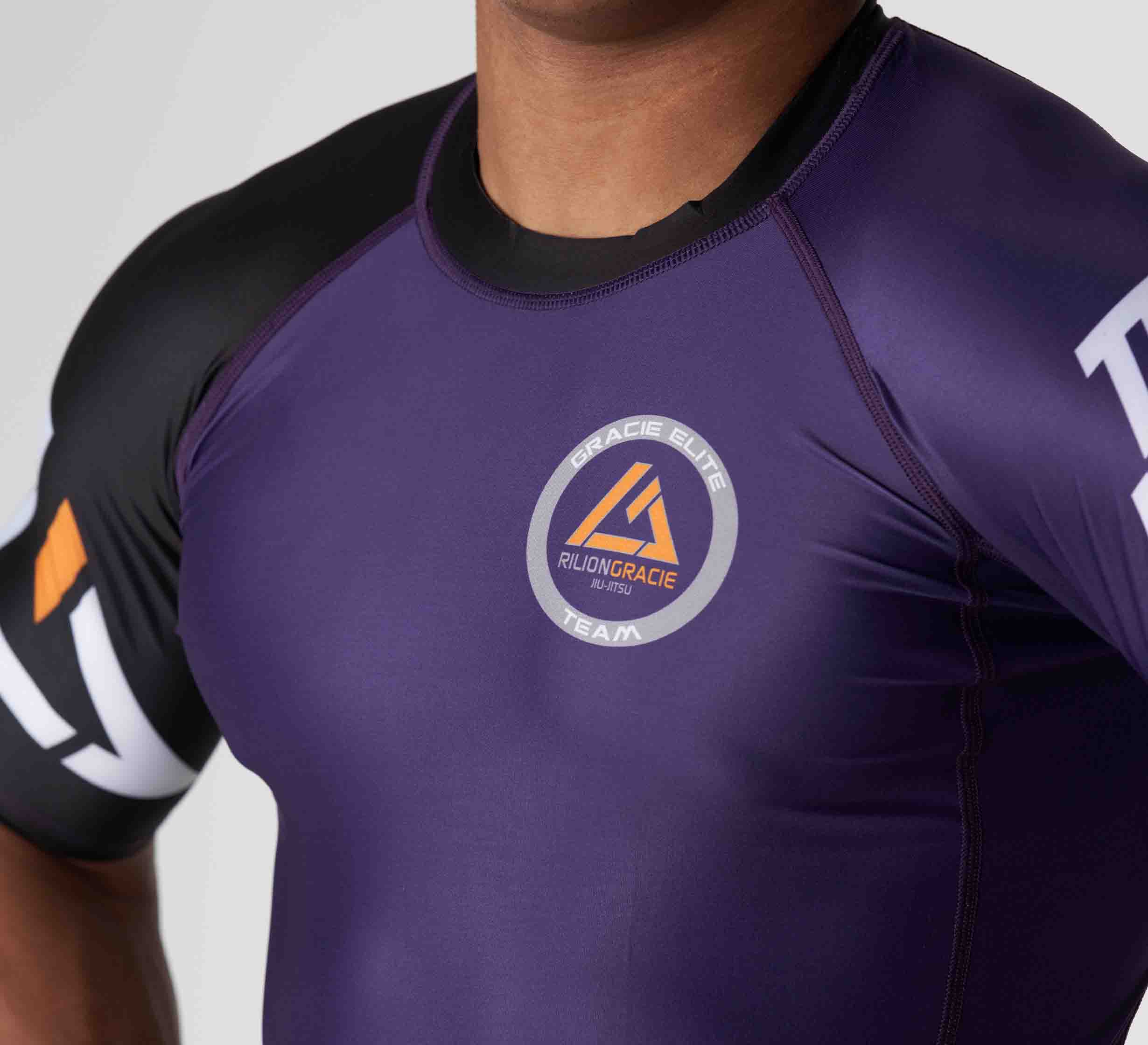 Rilion Gracie Ranked Short Sleeve Rashguard Purple、mySite、gigharbornorthrealestate