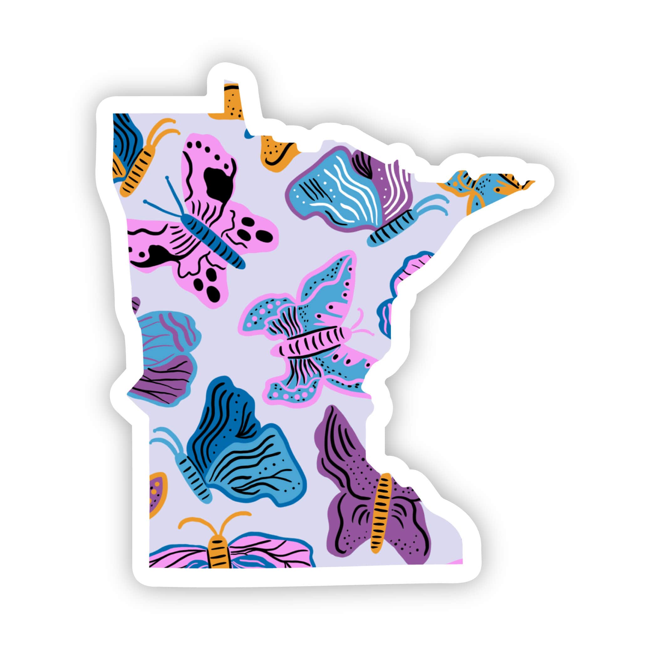  Minnesota Sticker - Moth & Butterfly、mySite、ghnorth