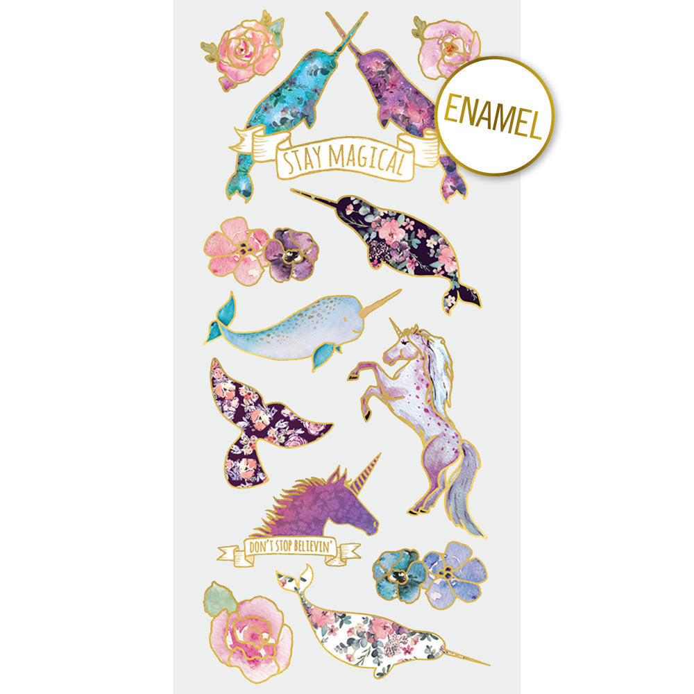  Narwhal Faux Enamel Stickers、mySite、ghnorth