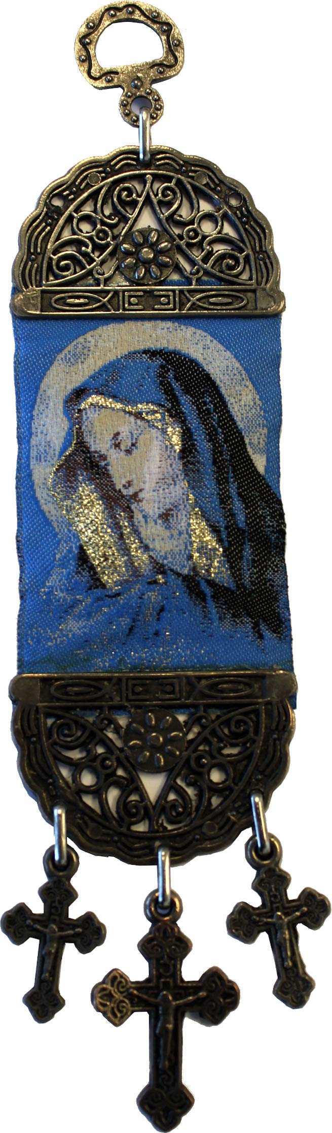 Holy Land Market Wall Hanging Tapestry of The Blessed Mother Mary - with Heat Printing on Synthetic Cloth Decorated - Style II (8 x 2 Inches)、mySite、topwebapps