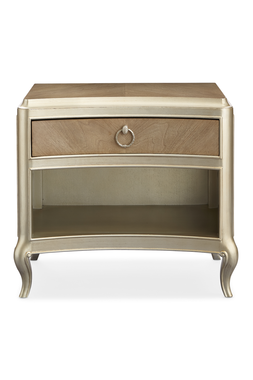 Mid-Century Modern Hardwood Nightstand | Caracole Fontainebleau、mySite、neckold