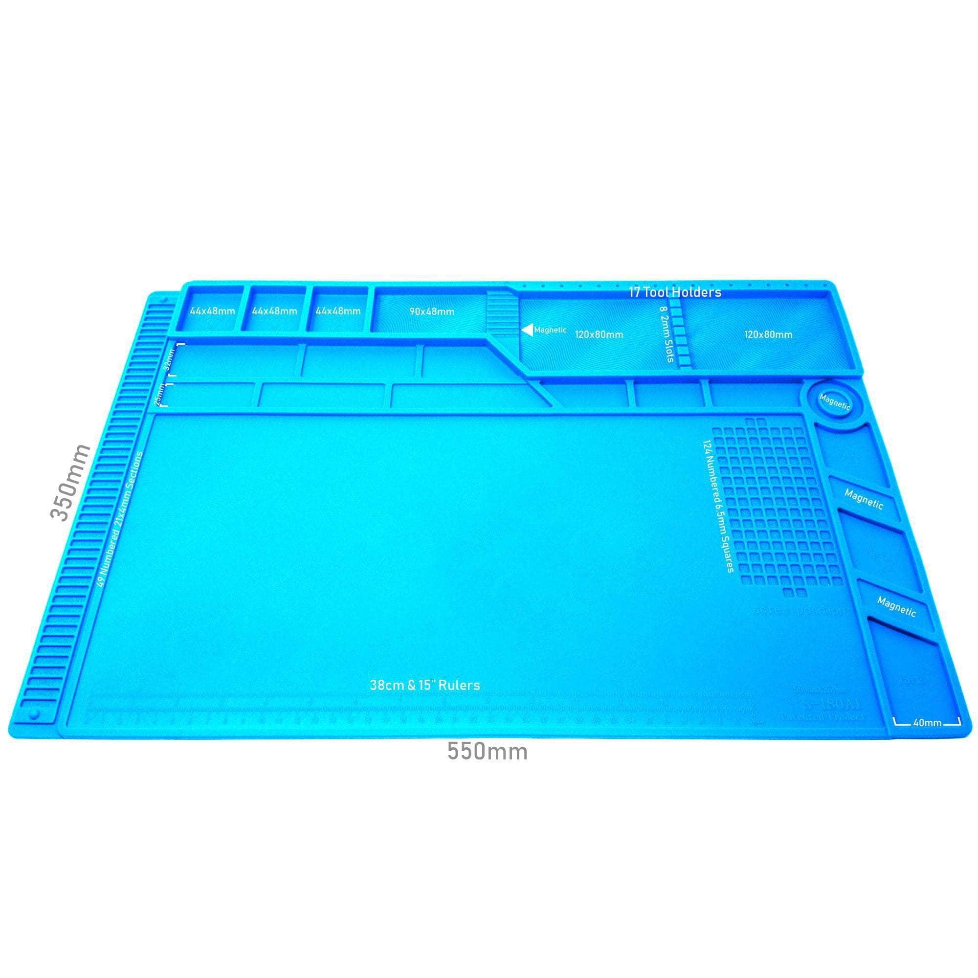 S-180A1 Large Heat Resistant Silicone Soldering Work Mat w/ Magnets、mySite、merchandisen