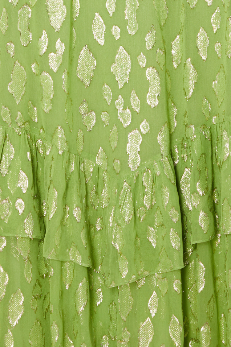 Green Jacquard Harmony Dress Petite、mySite、solidvoid