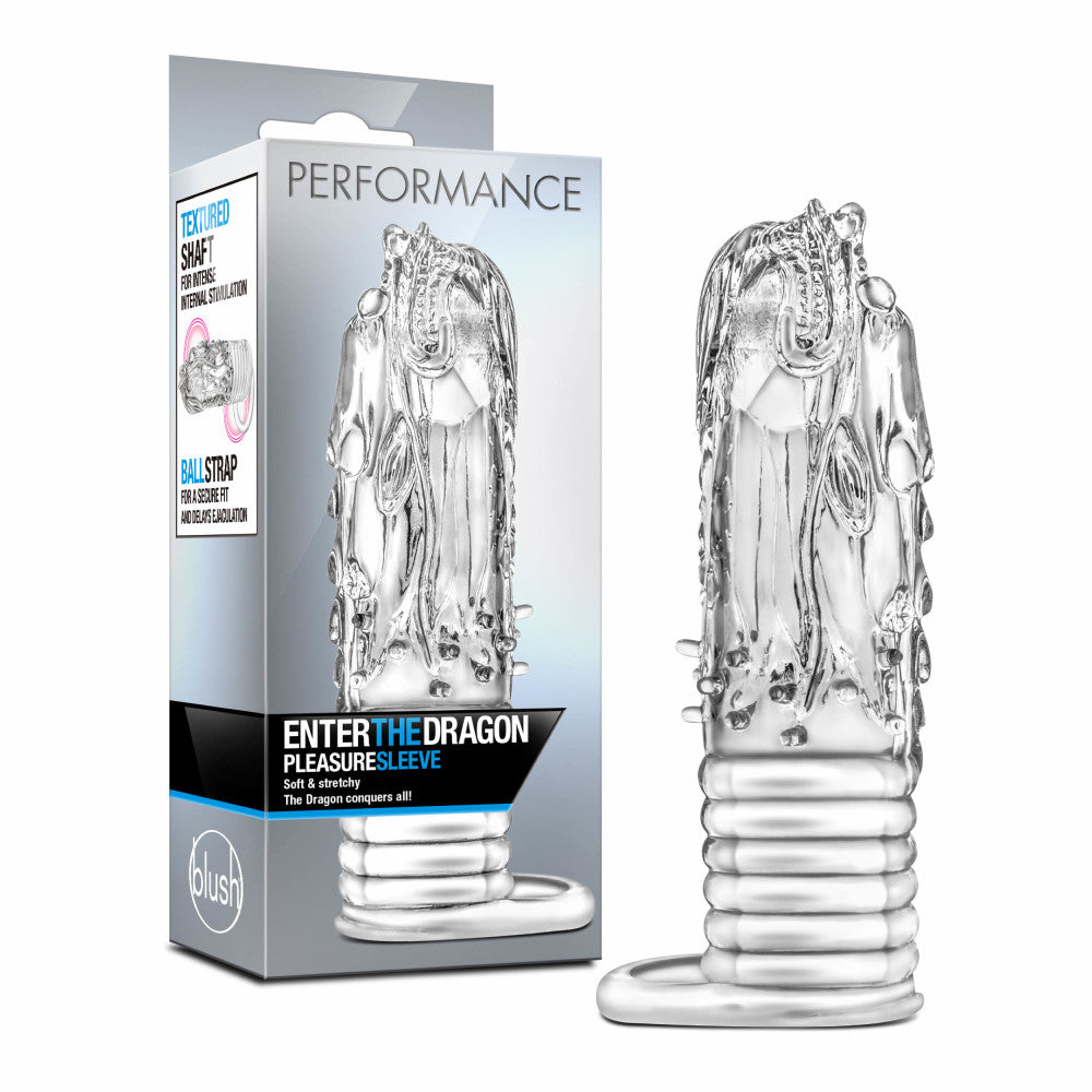 Performance By Blush® | Enter The Dragon: Clear Penis Sleeve - With Secure Fit Strap、mySite、bottomscart