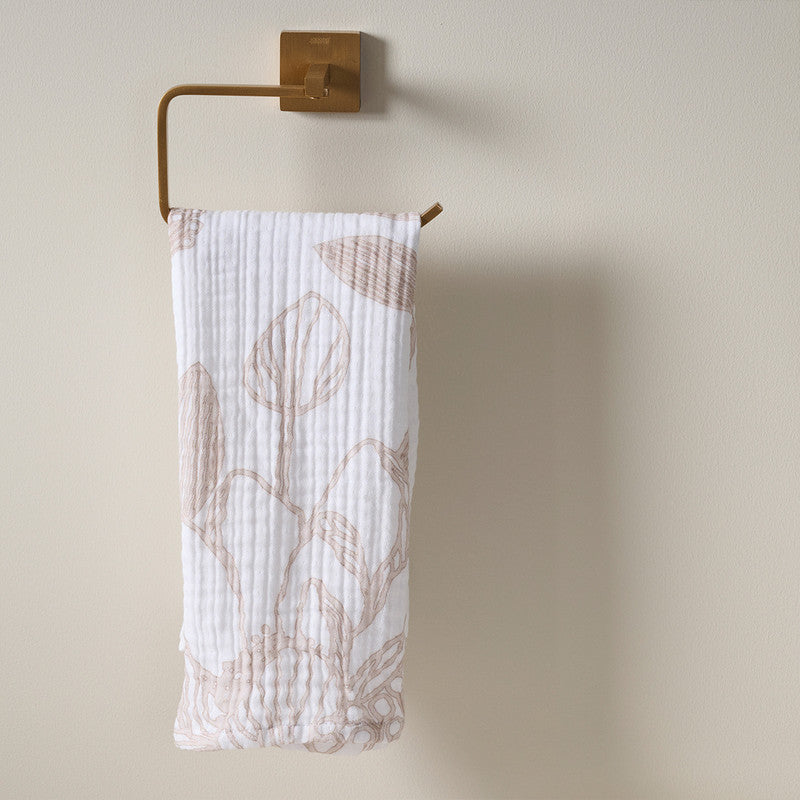 Cotton Gauze Hand Towel | Vine Bloom | Clay、mySite、camillekostekn