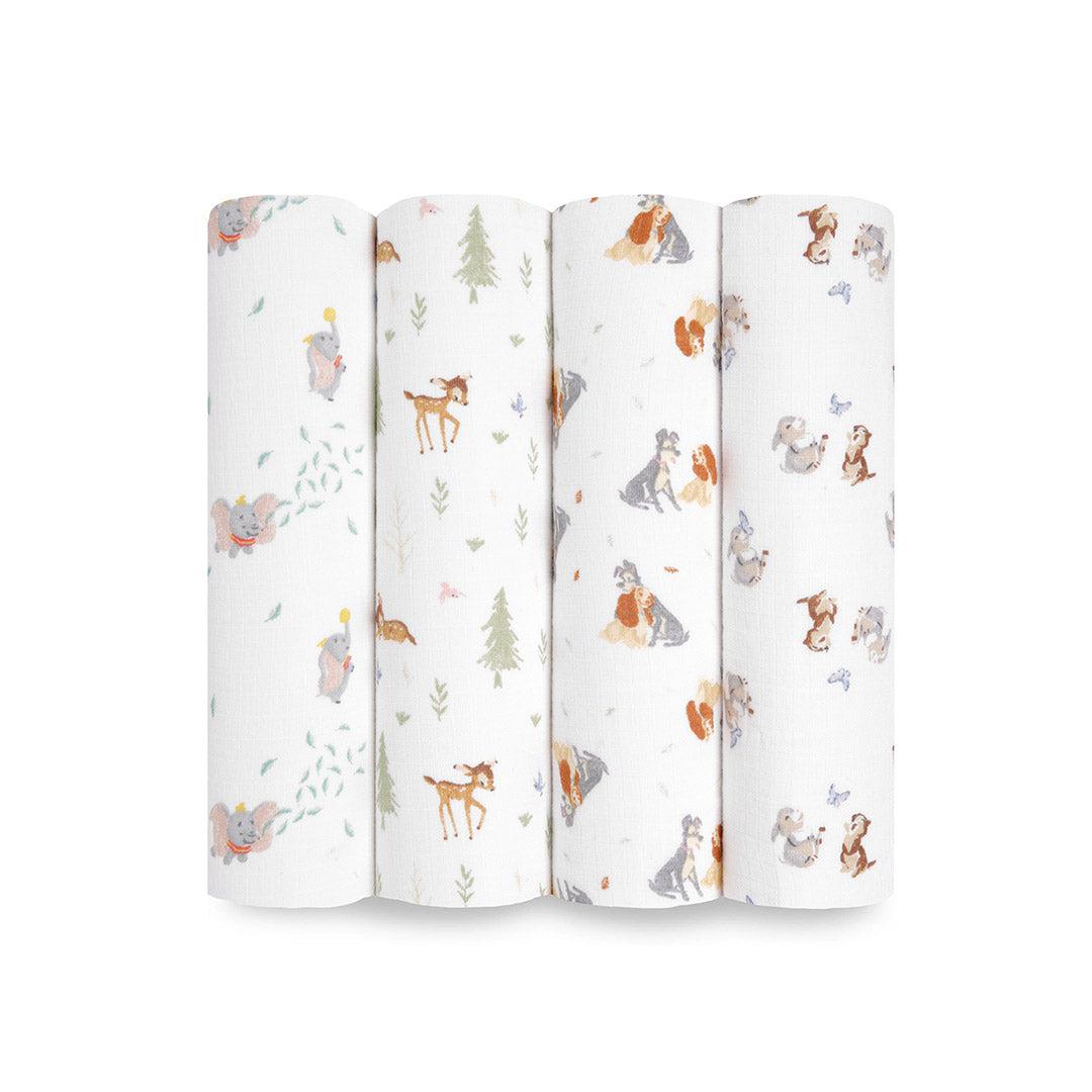  aden + anais essentials Cotton Muslin Swaddle Blanket - 4 Pack - Disney + Friends、mySite、merchandisen
