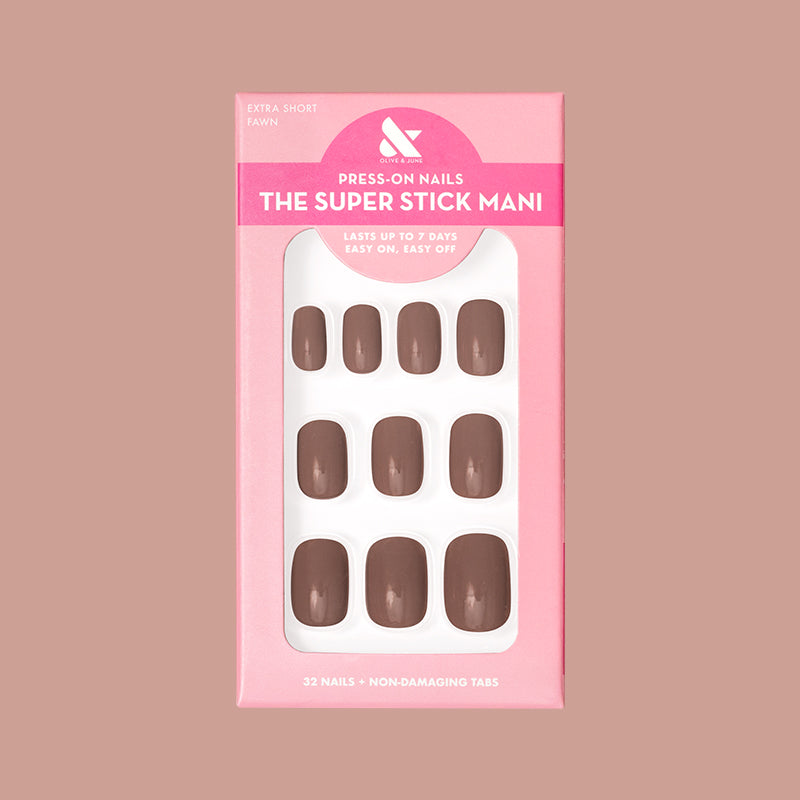 Fawn - Tab Press-On | Extra Short | Squoval - Part of Set、mySite、solidvoid