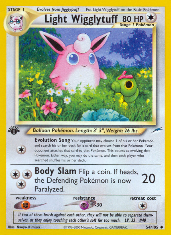 Light Wigglytuff (54/105) Neo Destiny 1st Edition、mySite、waistdrama