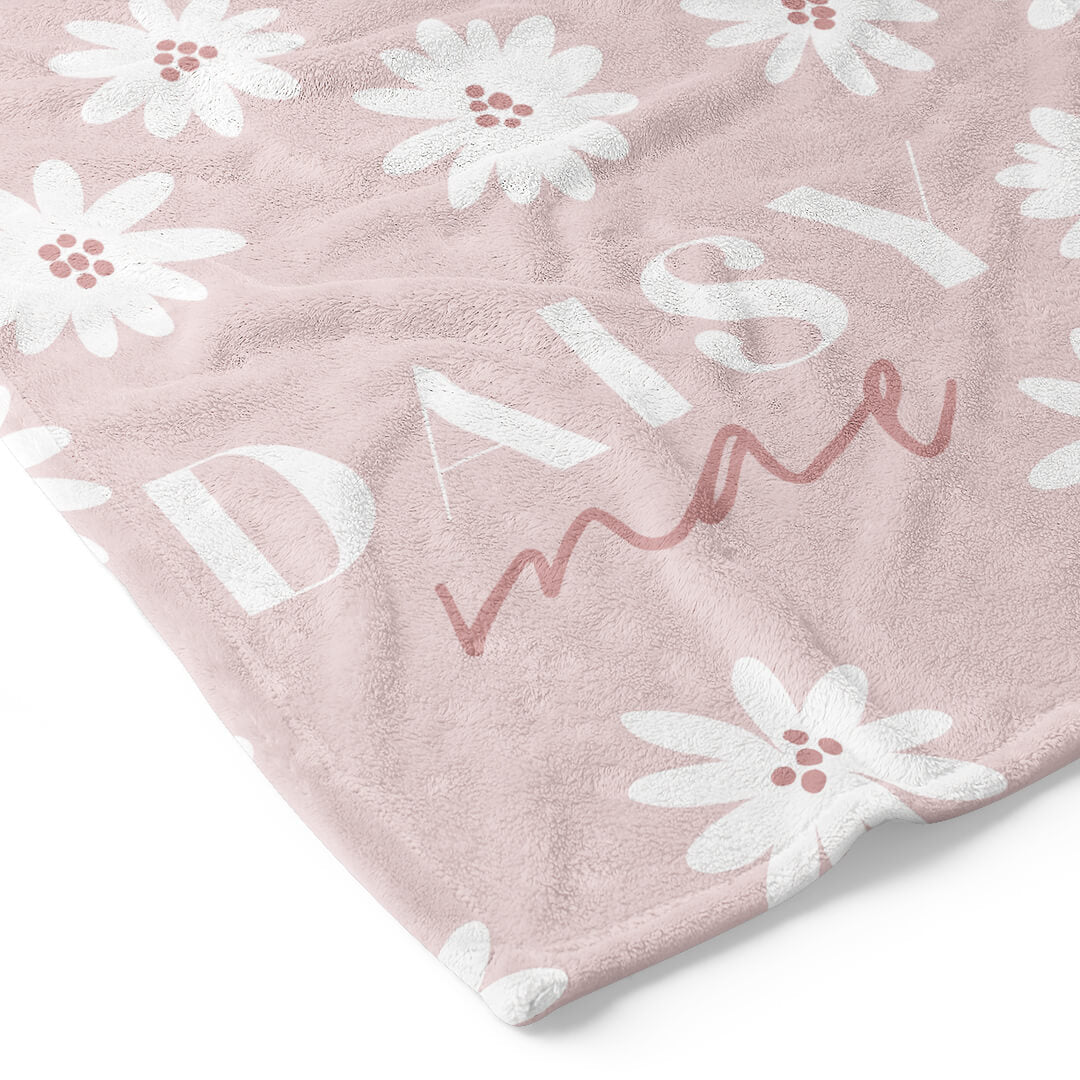  Pink Daisy Personalized Toddler Blanket、mySite、layawaytickets