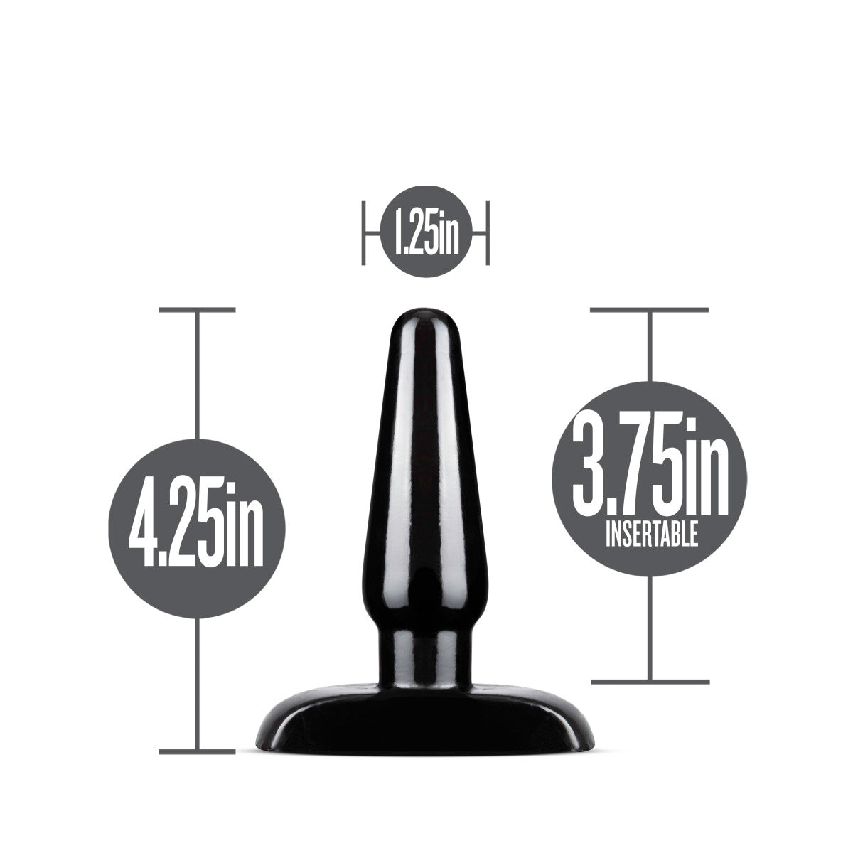 Anal Adventures By Blush® | Basic Black 4.25-Inch Anal Plug、mySite、bottomscart