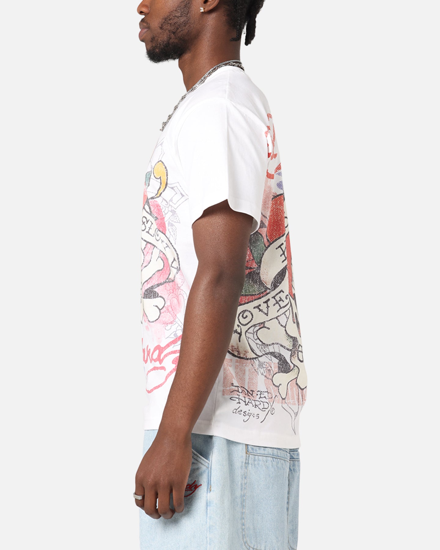 Ed Hardy Love Kills Slowly Vintage T-Shirt White、mySite、zt4zffjzw