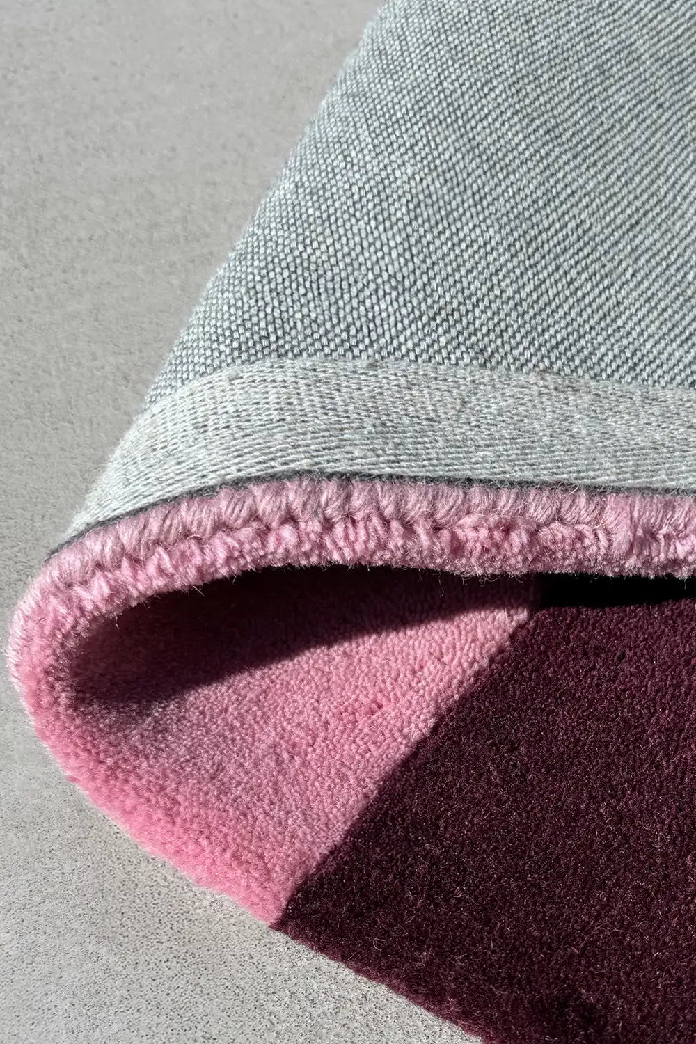 Pink and Purple Color Block Hand Tufted Wool Rug、mySite、gigharbornorthrealestate