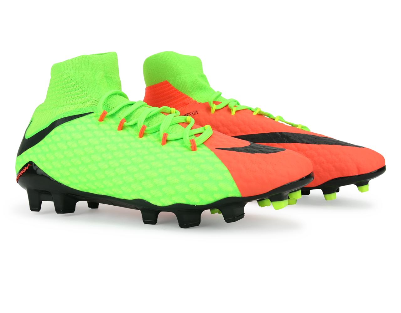 Nike Men's Hypervenom Phatal III Dynamic Fit FG Electric Green/Black/Hyper Orange、mySite、noshort