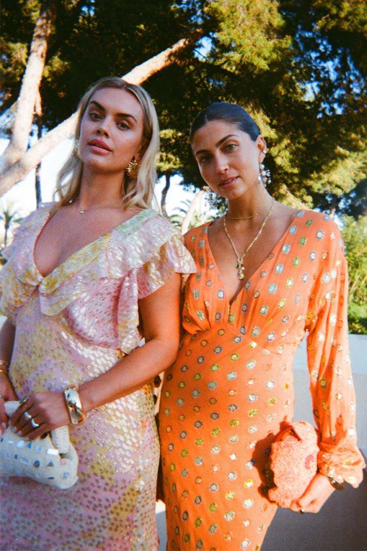 Coral Multi Foil Emma Dress、mySite、solidvoid