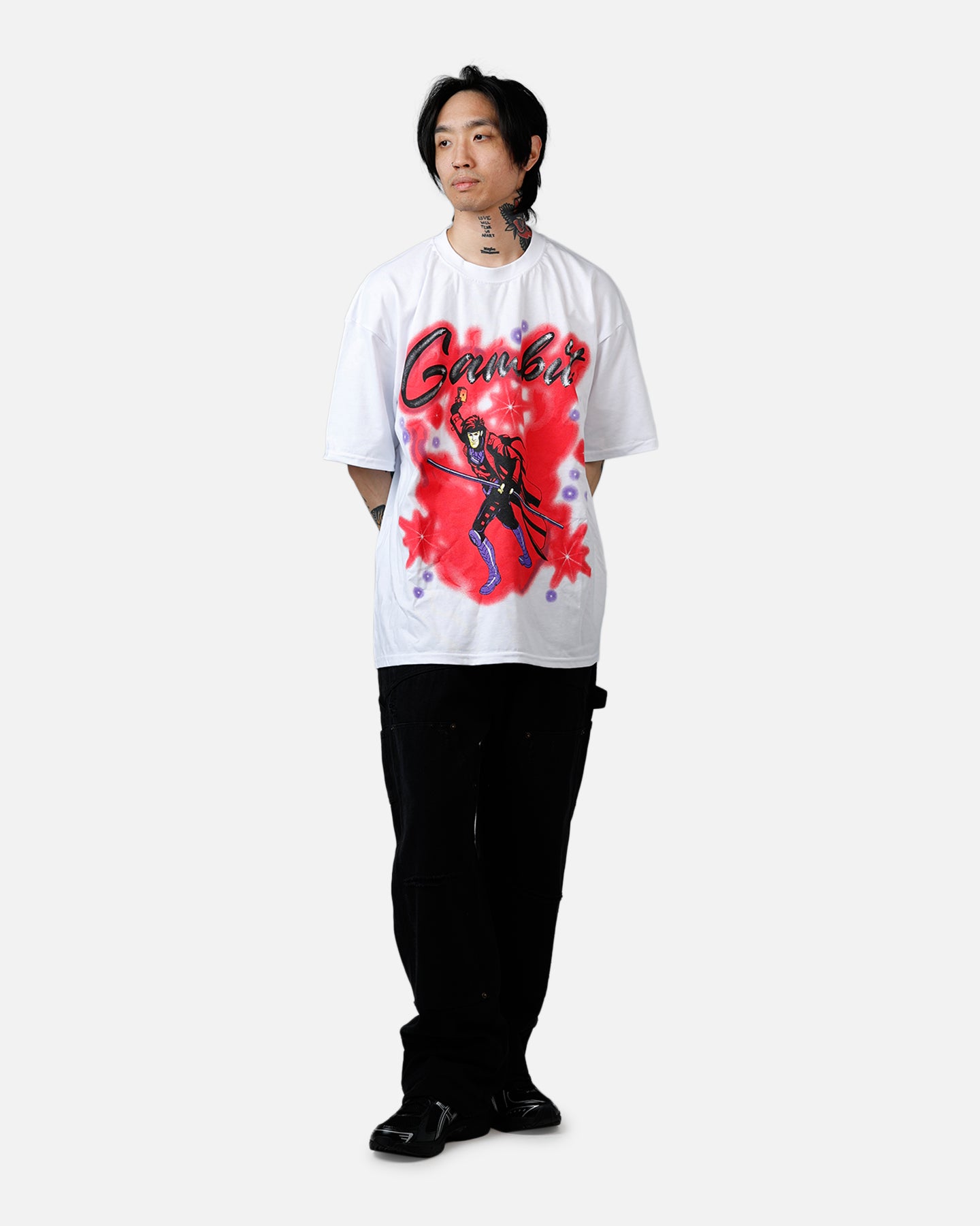 Goat Crew Marvel X-Men Gambit Airbrush T-Shirt White、mySite、zt4zffjzw