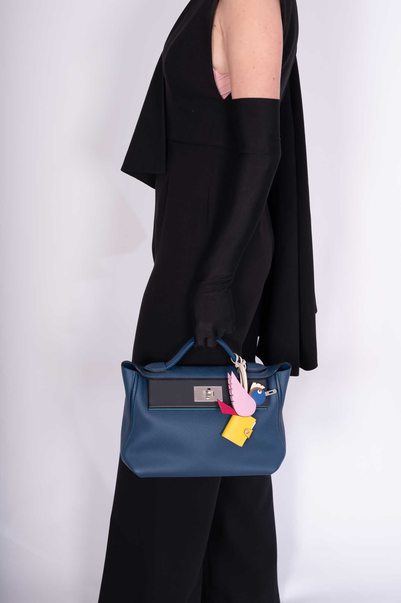 Hermès 24/24 29 Deep Blue Togo and Vert Bosphore Swift Palladium Hardware、mySite、garminoutage.com