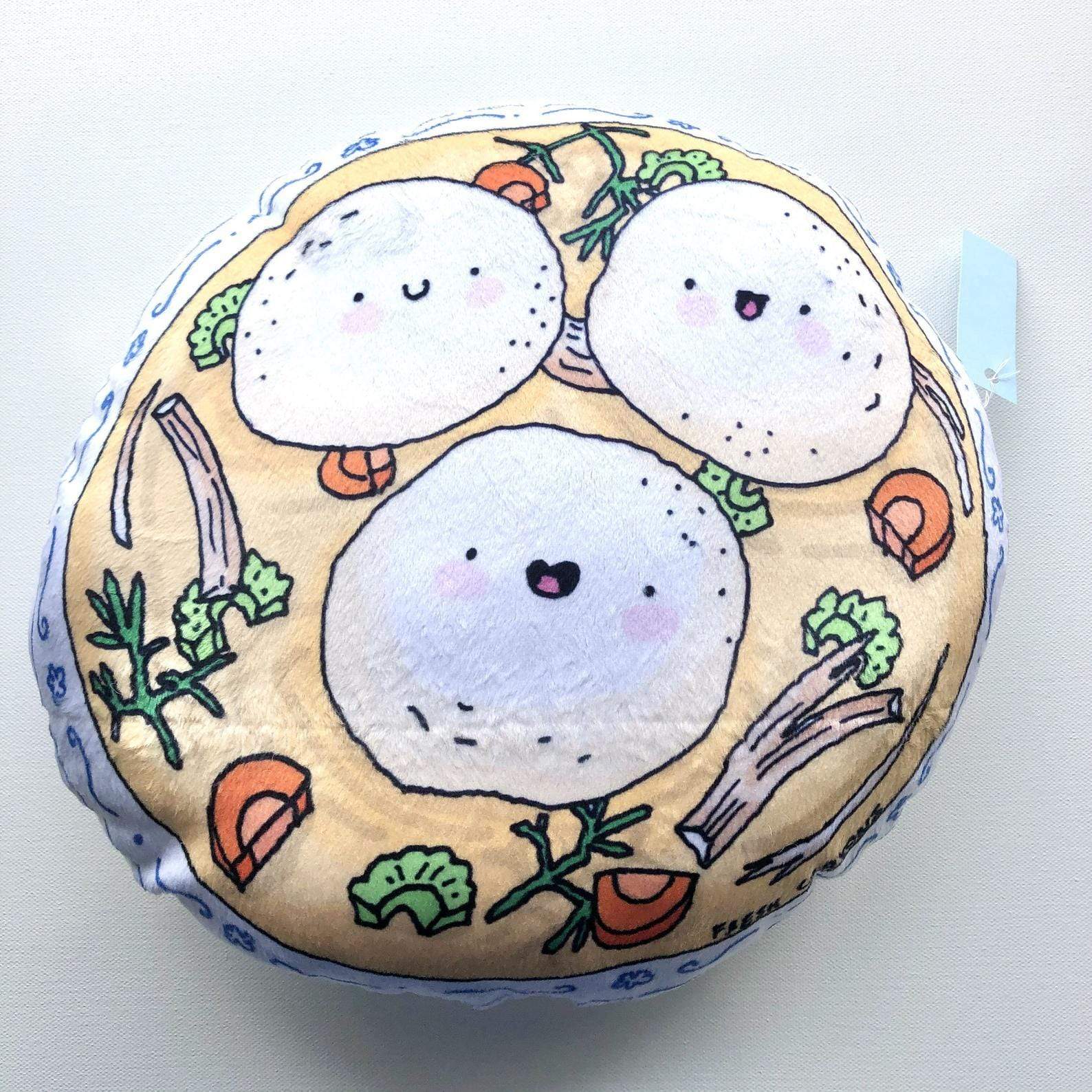 Bubbe's Matzo Ball Soup Plush Pillow by Fresh Crayons、mySite、topwebapps