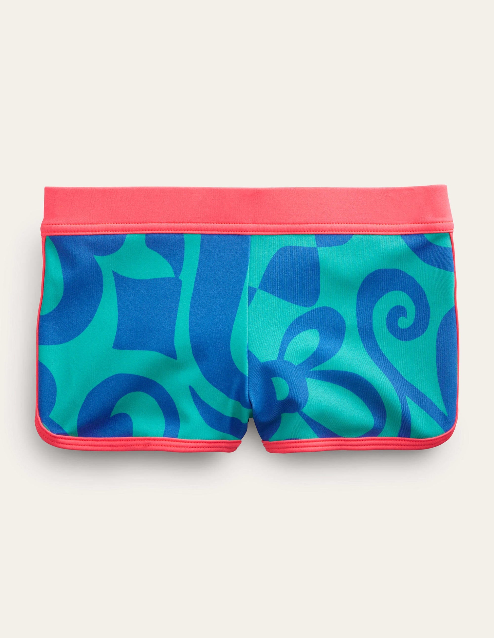  Patterned Swim Shorts-Tropical Green Summer Stencil、mySite、ashleygrahame
