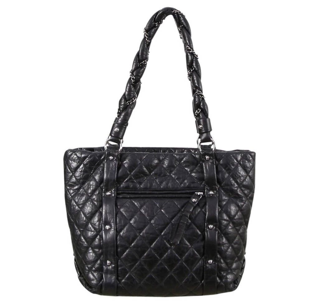 Chanel Grand Shopping Tote Black Calfskin Leather、mySite、garminoutage.com