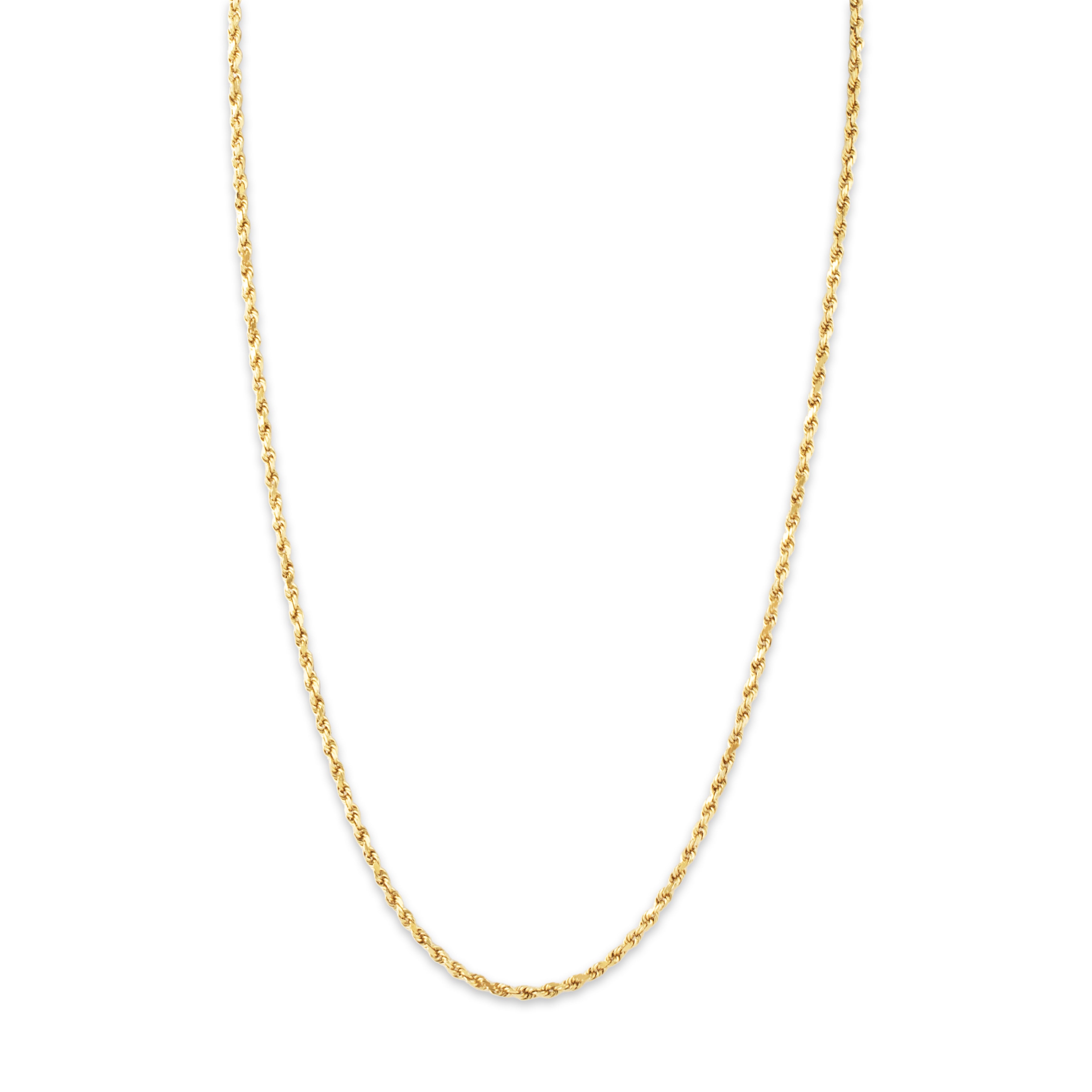 Vintage 14k Yellow Gold Classic Rope Chain Necklace 19、mySite、hinf8tx79