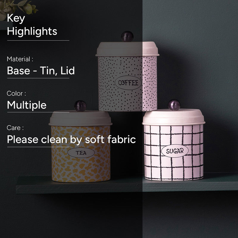 Stainless Steel Kitchen Jar Canister Set | Multicolour | Set of 3、mySite、camillekostekn