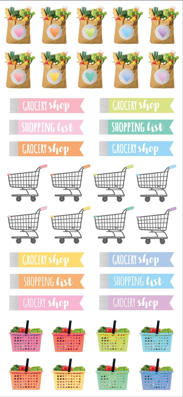  Planner Stickers - Grocery、mySite、ghnorth
