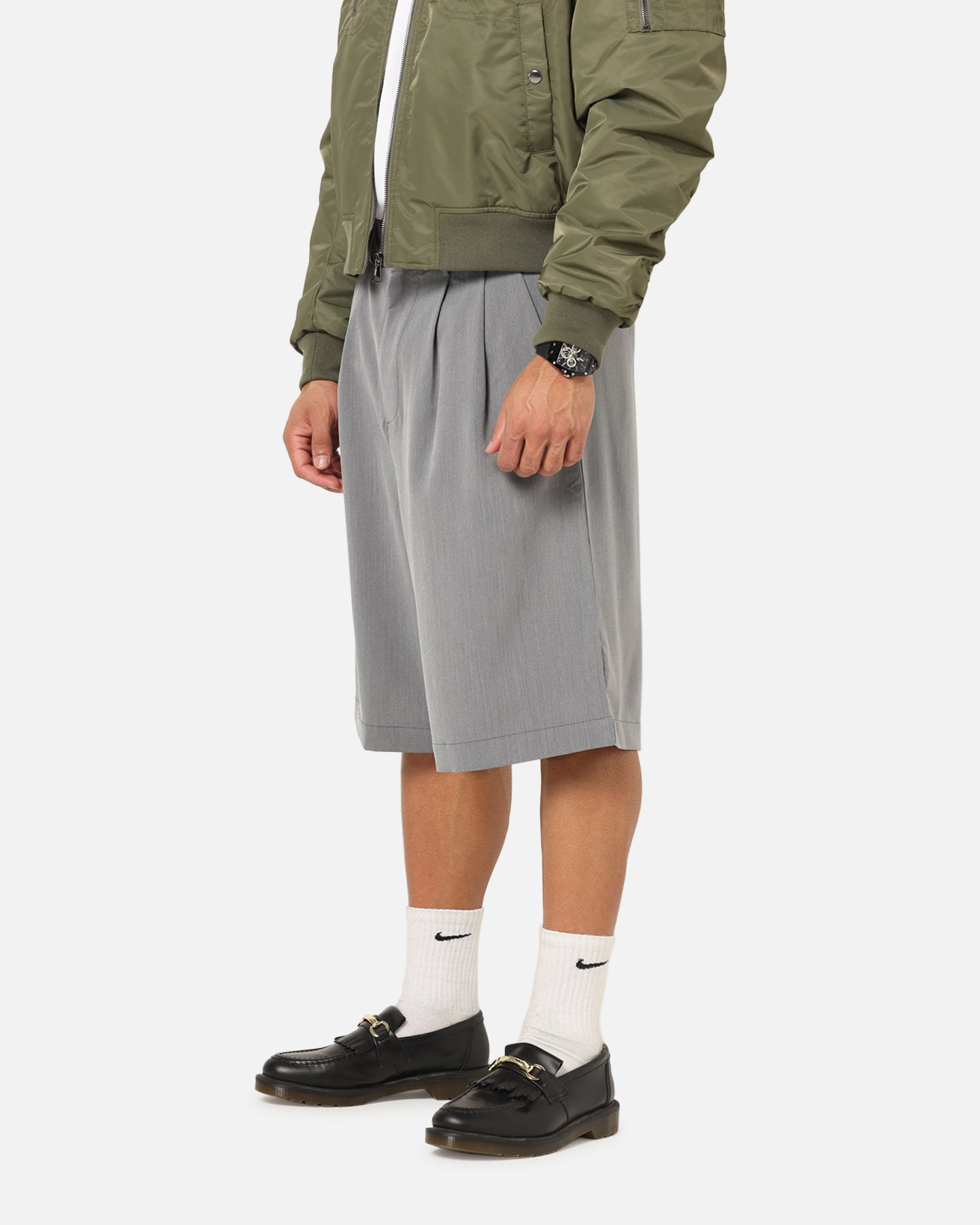 XXIII Baggy Pleated Shorts Grey、mySite、zt4zffjzw