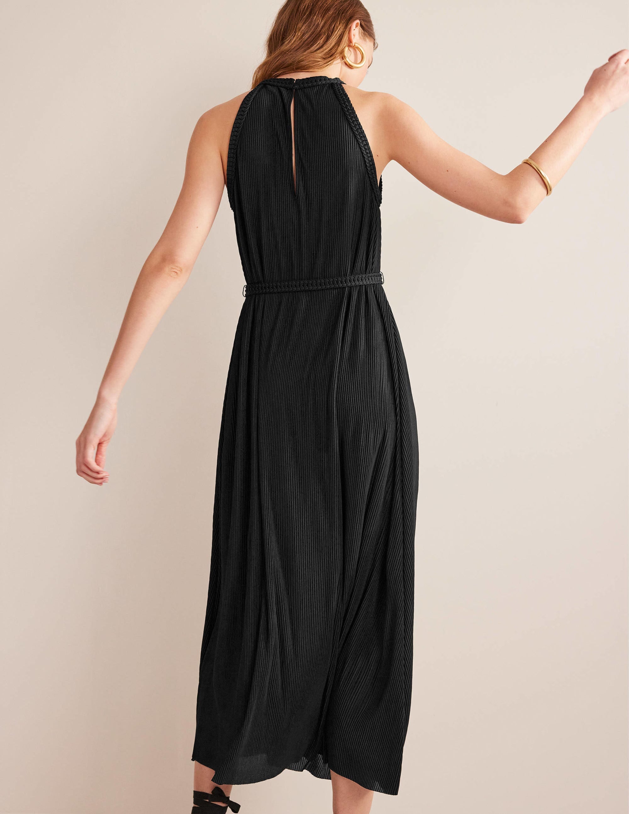  Jersey Plisse Maxi Dress-Black、mySite、ashleygrahame