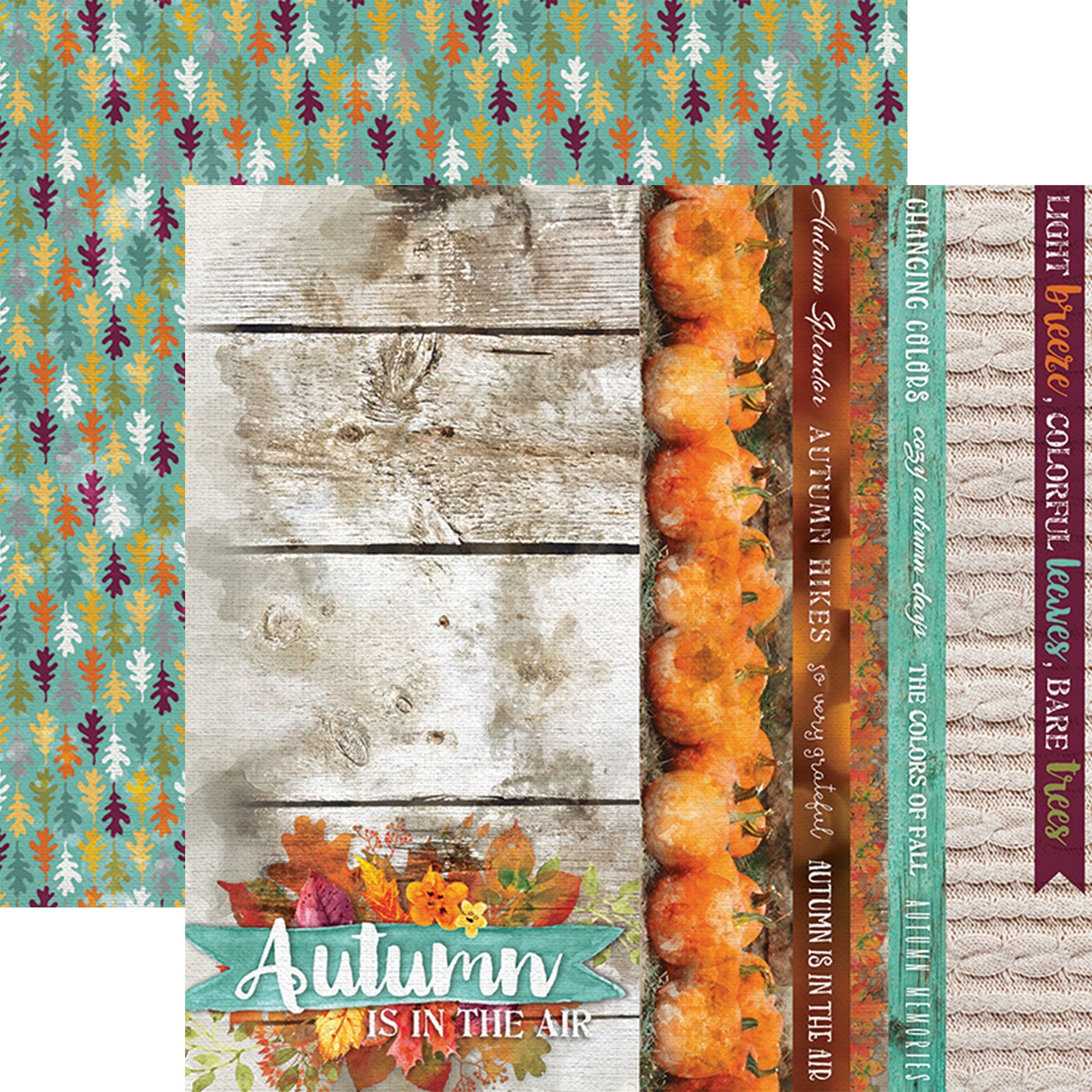  AUTUMN WOODS PATTERN 12 X12 SCRAPBOOK PAPER SET、mySite、ghnorth