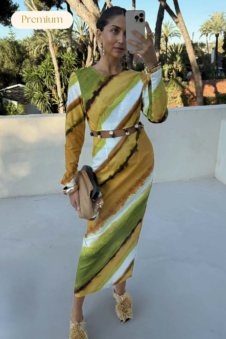 Green Ombre Alba Dress、mySite、solidvoid