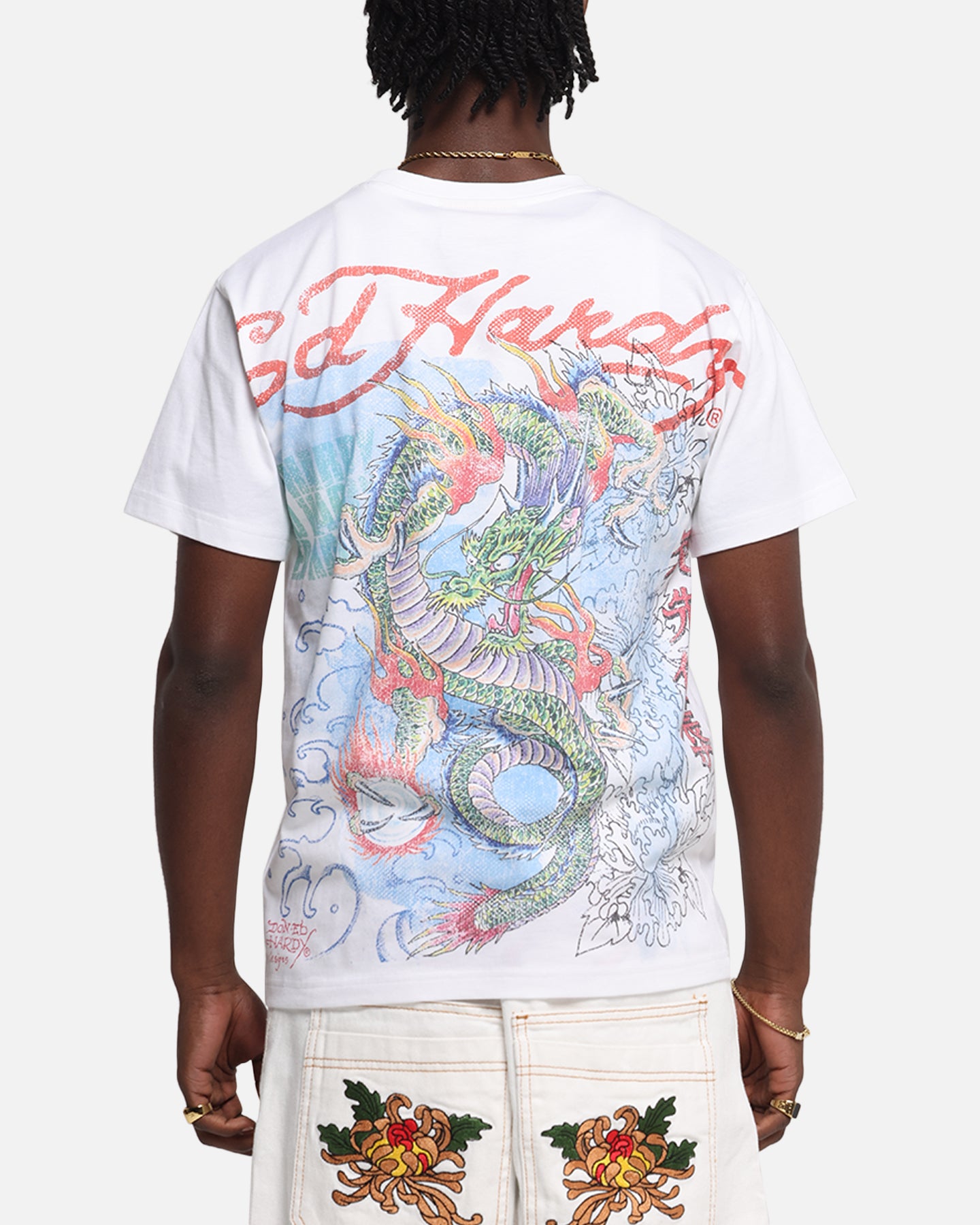 Ed Hardy Rising Dragon Vintage T-Shirt White、mySite、zt4zffjzw