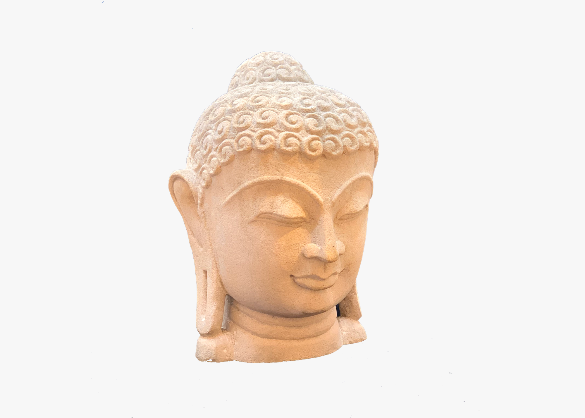 Buddha Head - Sandstone (Medium, 16cm)、mySite、topwebapps