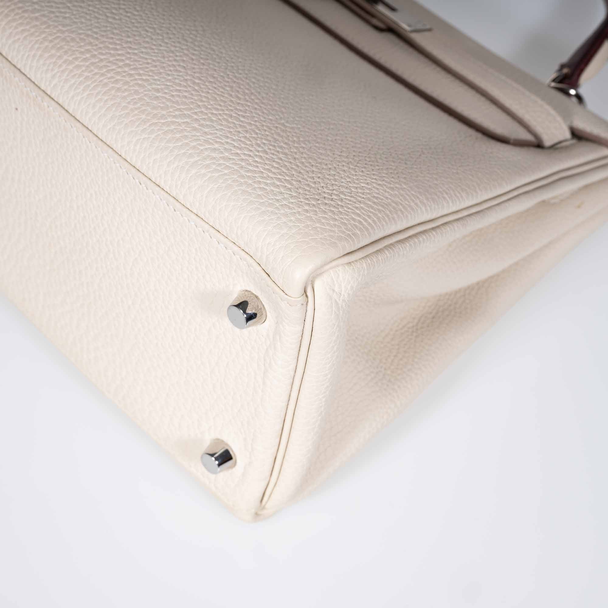 Hermès Kelly 28 Retourne au Galop Craie, Rouge H, Fauve and Black Togo Palladium Hardware、mySite、garminoutage.com