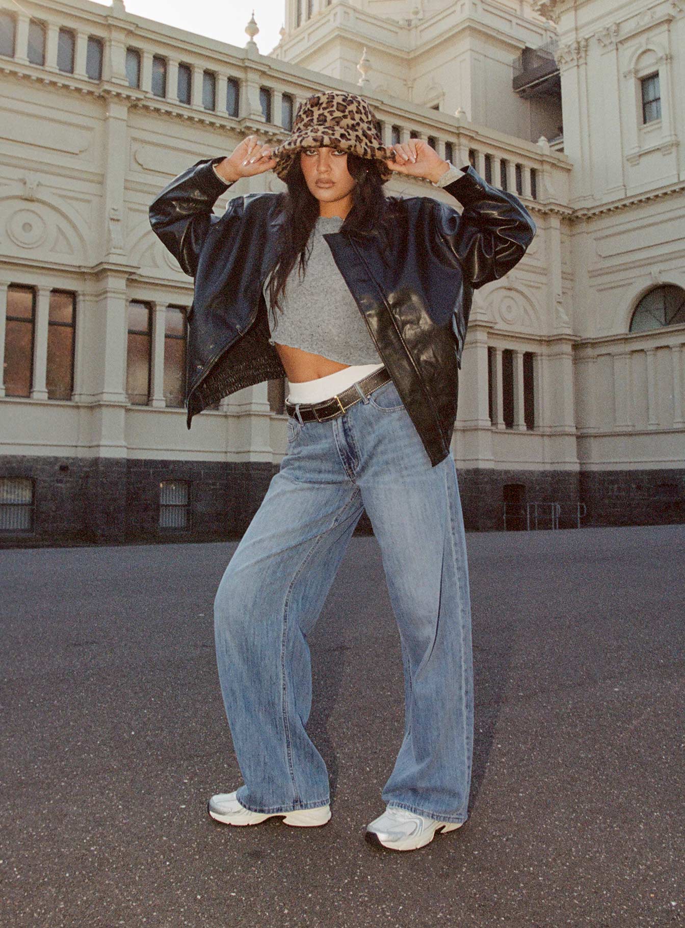 Moonshine Wide Leg Jeans Mid Wash、mySite、solidvoid