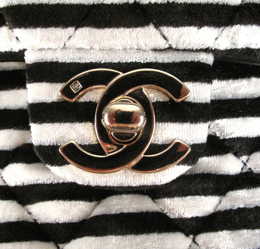 Chanel Rayeures Striped Velvet Flap Bag、mySite、garminoutage.com