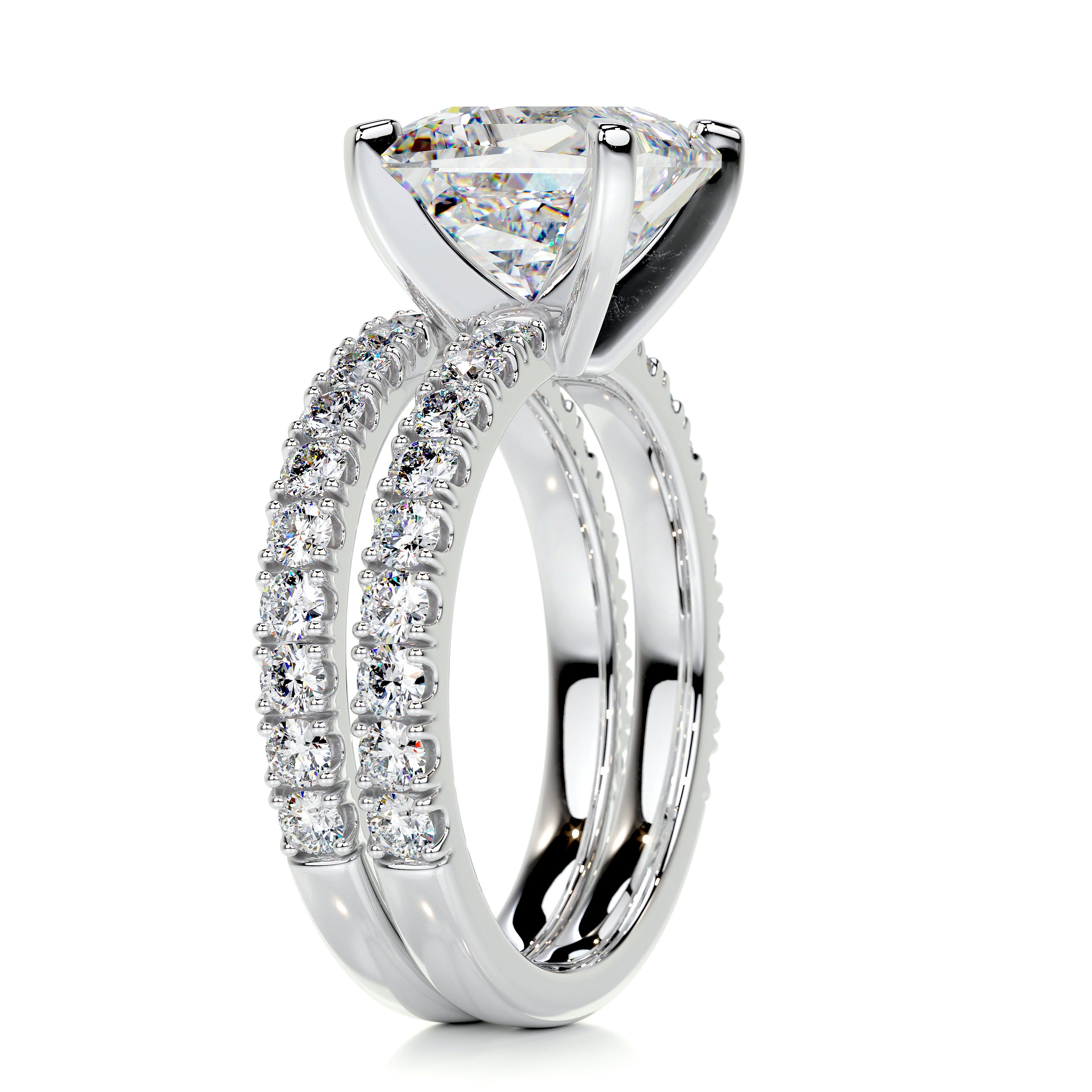 Blair Moissanite & Diamonds Bridal Set -14K White Gold、mySite、hinf8tx79