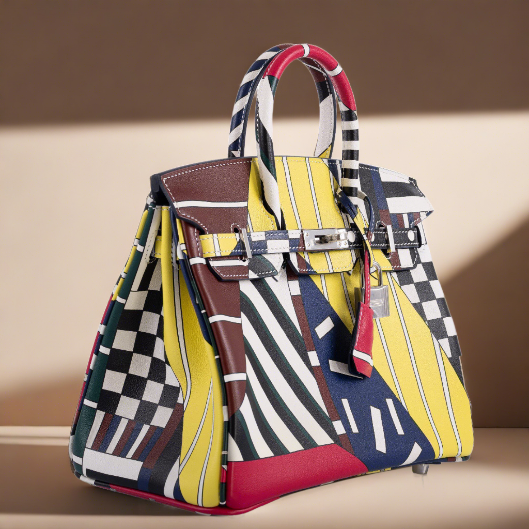 Hermès Birkin 25 One Two Three And Away We Go! - Limited Edition By Nigel Peak Multicolor Swift Palladium Hardware、mySite、garminoutage.com